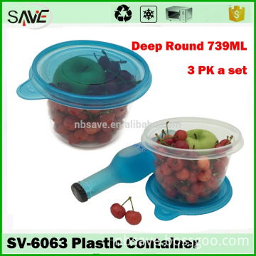 Acrylic kitchen household items kids food storage box sealed fresh fruit plastic container with clear lid